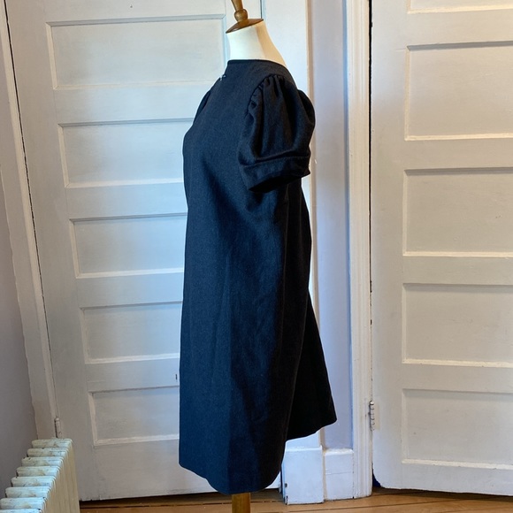 Les Filles d'Ailleurs Puff Sleeve Wool Dress, Size XL - Picture 10 of 15